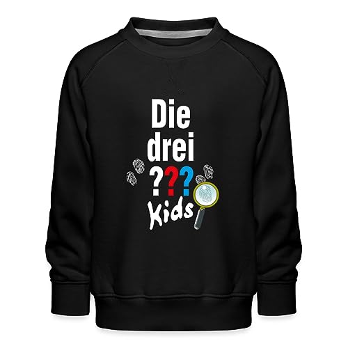 Spreadshirt Die DREI Fragezeichen Kids Logo und Gadgets Kinder Premium Pullover, 152/164 (12-14 Jahre), Schwarz von Spreadshirt