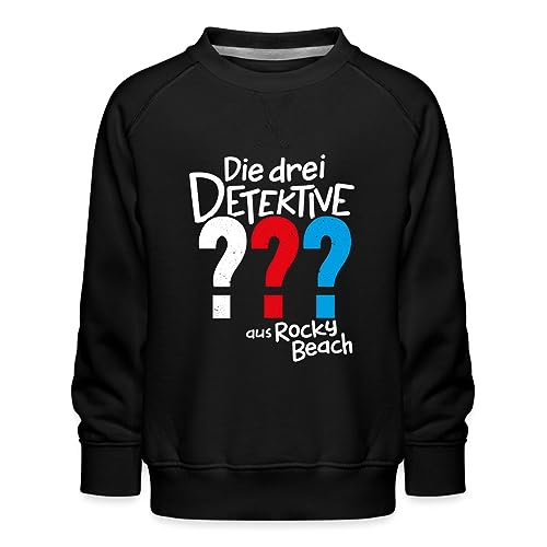 Spreadshirt Die DREI Fragezeichen Kids aus Rocky Beach Kinder Premium Pullover, 110/116 (5-6 Jahre), Schwarz von Spreadshirt