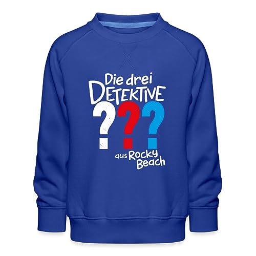 Spreadshirt Die DREI Fragezeichen Kids aus Rocky Beach Kinder Premium Pullover, 122/128 (7-8 Jahre), Royalblau von Spreadshirt