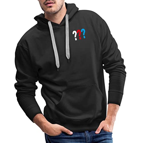 Spreadshirt Die DREI Fragezeichen Kleines Logo Männer Premium Hoodie, 3XL, Schwarz von Spreadshirt