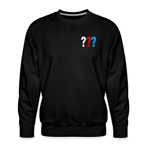 Spreadshirt Die DREI Fragezeichen Kleines Logo Männer Premium Pullover, L, Schwarz von Spreadshirt