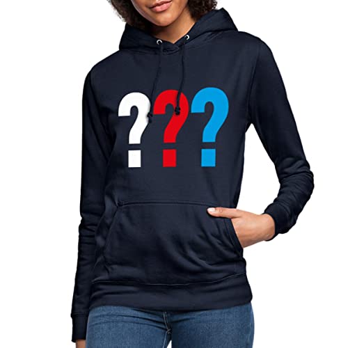 Spreadshirt Die DREI Fragezeichen Logo Frauen Hoodie, XL, Navy von Spreadshirt