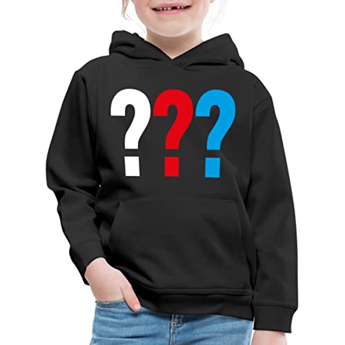 Spreadshirt Die DREI Fragezeichen Logo Kinder Premium Hoodie, 134/146 (9-11 Jahre), Schwarz von Spreadshirt