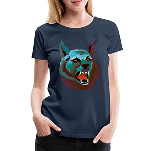 Spreadshirt Die DREI Fragezeichen ??? Und Der Karpatenhund Cover Frauen Premium T-Shirt, L, Navy von Spreadshirt