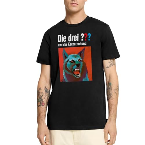 Spreadshirt Die DREI Fragezeichen Und Der Karpatenhund Männer Premium T-Shirt, 3XL, Schwarz von Spreadshirt