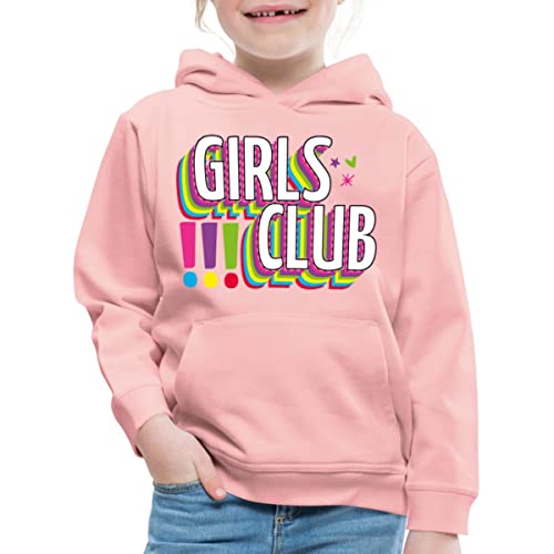 Spreadshirt Die DREI !!! Girls Club Kinder Premium Hoodie, 134/146 (9-11 Jahre), Kristallrosa von Spreadshirt