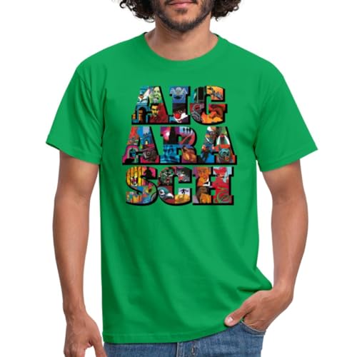 Spreadshirt Die DREI ??? Jubiläumsdesign AIGA Rasch Männer T-Shirt, 3XL, Kelly Green von Spreadshirt