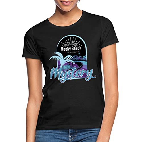 Spreadshirt Die DREI ??? Rocky Beach Mystery Frauen T-Shirt, M, Schwarz von Spreadshirt