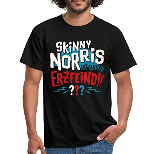 Spreadshirt Die DREI ??? Skinny Norris Männer T-Shirt, 3XL, Schwarz von Spreadshirt