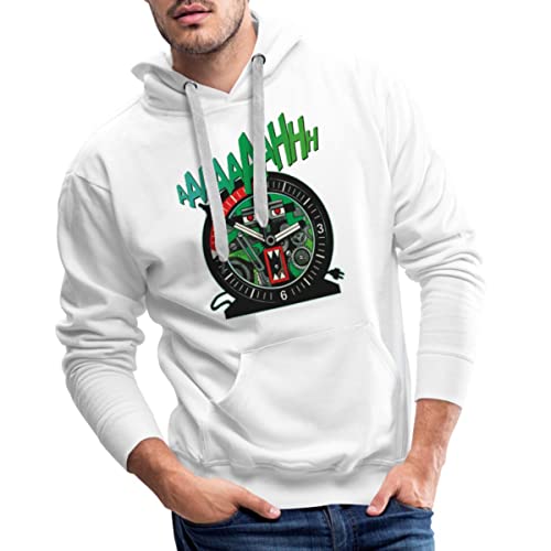 Spreadshirt Die DREI ??? Und Der Seltsame Wecker Männer Premium Hoodie, M, weiß von Spreadshirt