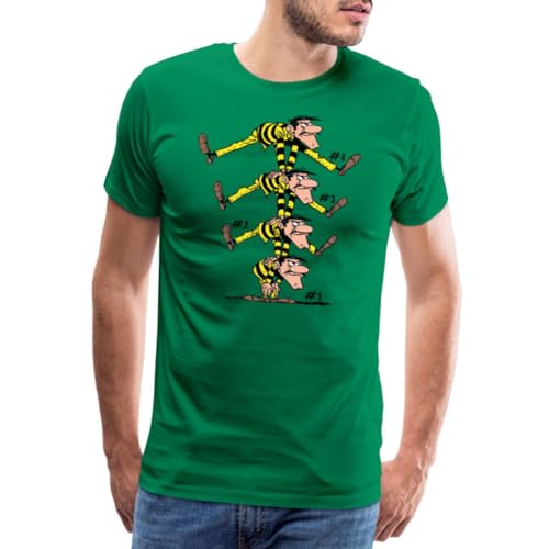 Spreadshirt Die Dalton Brüder Lucky Luke Männer Premium T-Shirt, S, Kelly Green von Spreadshirt