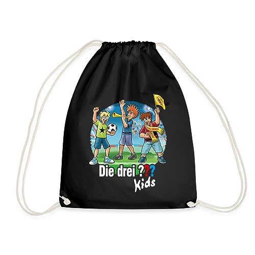 Spreadshirt Die Drei Fragezeichen Kids Fußball Turnbeutel, One size, Schwarz von Spreadshirt