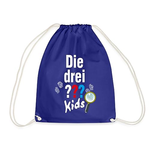 Spreadshirt Die Drei Fragezeichen Kids Logo und Gadgets Turnbeutel, One size, Königsblau von Spreadshirt
