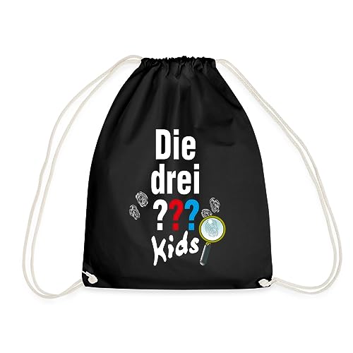 Spreadshirt Die Drei Fragezeichen Kids Logo und Gadgets Turnbeutel, One size, Schwarz von Spreadshirt