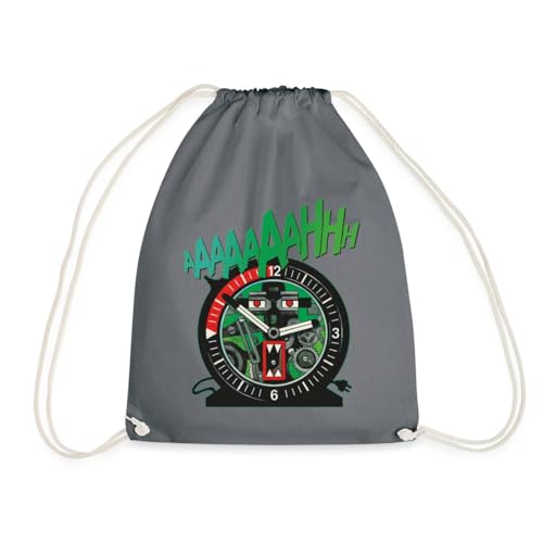 Spreadshirt Die Drei Fragezeichen Und Der Seltsame Wecker Turnbeutel, One size, Grau von Spreadshirt