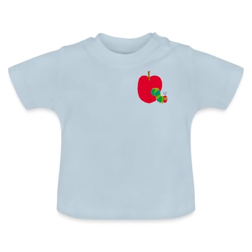 Spreadshirt Die Kleine Raupe Nimmersatt Durch Den Apfel Baby Bio-T-Shirt mit Rundhals, 6-12 Monate, Hellblau Spreadshirt Die Kleine Raupe Nimmersatt Durch Den Apfel Baby Bio-T-Shirt mit Rundhals, 6-12 Monate, Hellblau von Spreadshirt