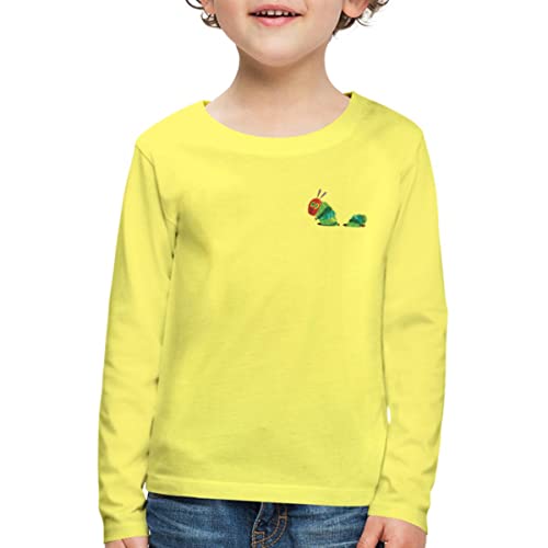 Spreadshirt Die Kleine Raupe Nimmersatt Kinder Premium Langarmshirt, 110/116 (4 Jahre), Gelb von Spreadshirt