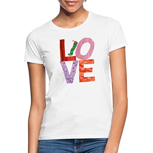 Spreadshirt Die Kleine Love Raupe Nimmersatt Liebe Frauen T-Shirt, S, weiß von Spreadshirt