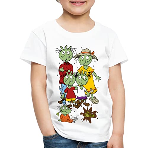 Spreadshirt Die Olchis Classic Eine Schmuddelige Familie Kinder Premium T-Shirt, 122/128 (6 Jahre), weiß von Spreadshirt