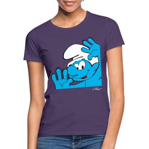 Spreadshirt Die Schlümpfe Jokey Schlumpf Frauen T-Shirt, M, Dunkellila von Spreadshirt