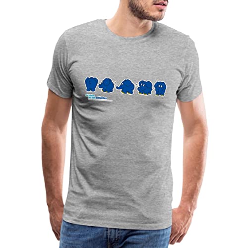 Spreadshirt Die Sendung Mit Der Maus Kleiner Elefant Drehung Tanzen Männer Premium T-Shirt, XXL, Grau meliert von Spreadshirt