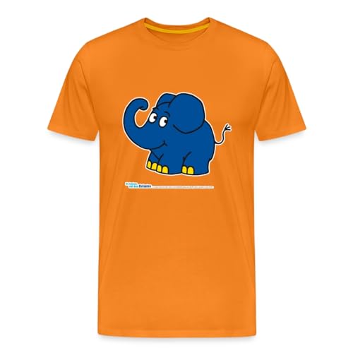 Spreadshirt Die Sendung Mit Der Maus Kleiner Elefant Lächelt Männer Premium Bio T-Shirt, L, Orange Spreadshirt Die Sendung Mit Der Maus Kleiner Elefant Lächelt Männer Premium Bio T-Shirt, L, Orange von Spreadshirt