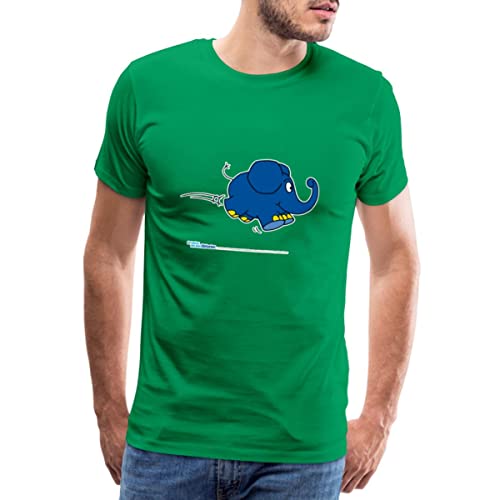 Spreadshirt Die Sendung Mit Der Maus Kleiner Elefant Springt Männer Premium T-Shirt, L, Kelly Green von Spreadshirt