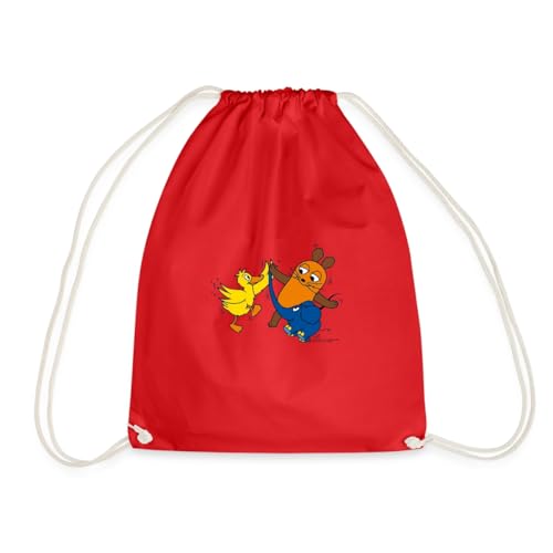 Spreadshirt Die Sendung Mit Der Maus Ente Maus Elefant Tanzen Turnbeutel, One size, Rot von Spreadshirt