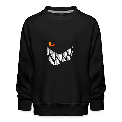 Spreadshirt Die Wilden Kerle Grinsen Kinder Premium Pullover, 122/128 (7-8 Jahre), Schwarz von Spreadshirt