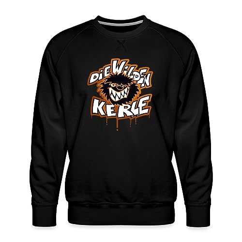 Spreadshirt Die Wilden Kerle Logo Tropfen Graffiti Männer Premium Pullover, L, Schwarz von Spreadshirt