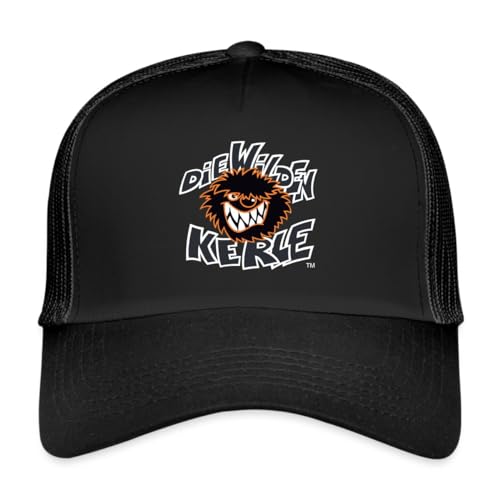 Spreadshirt Die Wilden Kerle Logo Wild Trucker Cap, One Size, Schwarz/Schwarz von Spreadshirt