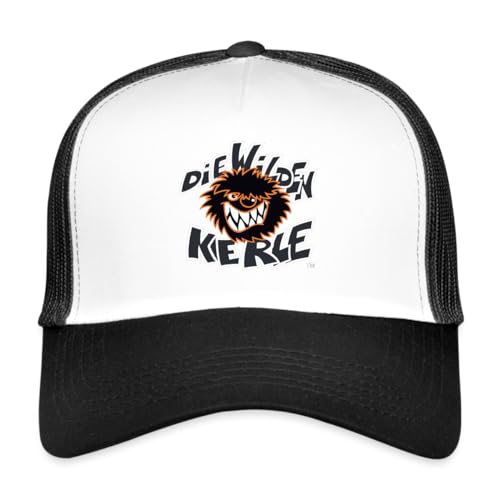 Spreadshirt Die Wilden Kerle Logo Wild Trucker Cap, One Size, Weiß/Schwarz von Spreadshirt