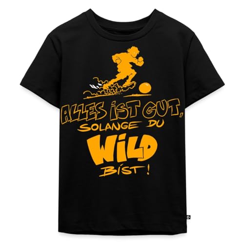 Spreadshirt Die Wilden Kerle Spruch Motto Kinder Premium T-Shirt, 134/140 (8 Jahre), Schwarz von Spreadshirt