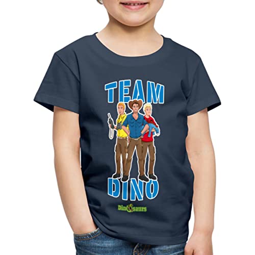 Spreadshirt Dinosaurier Team Dino Kinder Premium T-Shirt, 122/128 (6 Jahre), Navy von Spreadshirt