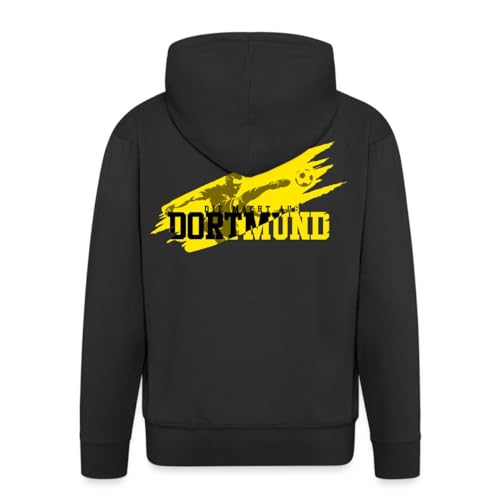 Spreadshirt Dortmund Fußball Fan Sport Männer Premium Kapuzenjacke, L, Schwarz von Spreadshirt