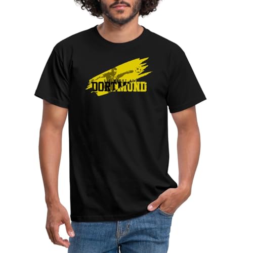 Spreadshirt Die Macht Aus Dortmund Schwarz-Gelb Fußball Fan Männer T-Shirt, XXL, Schwarz von Spreadshirt