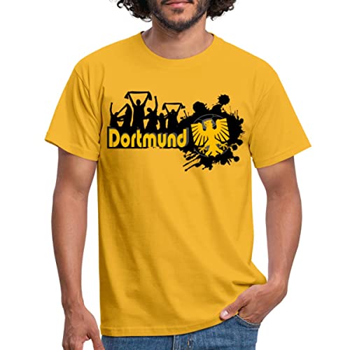 Spreadshirt Dortmund Stadt Fan Sport Fussball Männer T-Shirt, L, Gelb von Spreadshirt