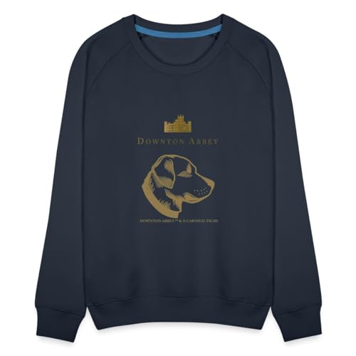 Spreadshirt Downton Abbey Labrador Isis Hund Frauen Premium Pullover, XXL, Navy von Spreadshirt