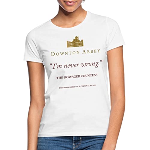 Spreadshirt Downton Abbey Violet Crawley I'm Never Wrong Frauen T-Shirt, M, weiß von Spreadshirt