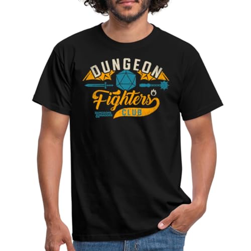 Spreadshirt Dungeons and Dragons Dungeon Fighters Club Männer T-Shirt, XL, Schwarz von Spreadshirt
