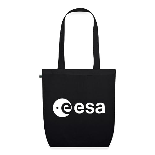 Spreadshirt ESA European Space Agency Europäische Weltraumorganisation Logo Bio-Stoffbeutel, One size, Schwarz von Spreadshirt