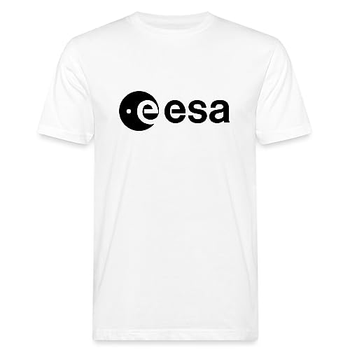 Spreadshirt ESA European Space Agency Logo Europäische Weltraumorganisation Männer Bio-T-Shirt, L, weiß von Spreadshirt