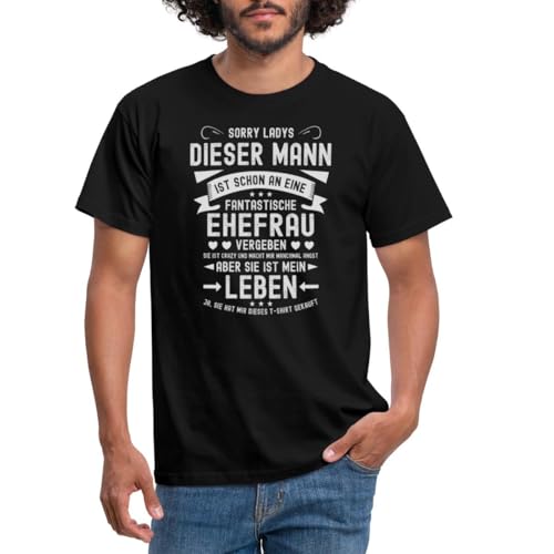 Spreadshirt Ehemann Geschenk Witzig Spruch Hochzeitstagsgeschenk Hochzeitstag Männer T-Shirt, XL, Schwarz von Spreadshirt