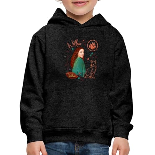 Spreadshirt Ein Mädchen Namens Willow Willow Mit Fuchs Rufus Kinder Premium Hoodie, 134/146 (9-11 Jahre), Anthrazit von Spreadshirt