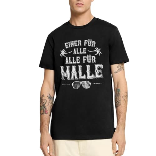 Spreadshirt Einer Für Alle Alle Für Malle Mallorca Männer Premium T-Shirt, L, Schwarz von Spreadshirt