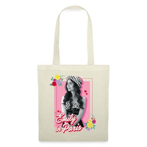 Spreadshirt Emily In Paris Emily Schwarz-Weiß Bild Mit Blumen Stoffbeutel, One Size, Natur Spreadshirt Emily In Paris Emily Schwarz-Weiß Bild Mit Blumen Stoffbeutel, One Size, Natur von Spreadshirt