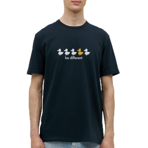 Spreadshirt Enten Be Different Männer T-Shirt, L, Navy von Spreadshirt