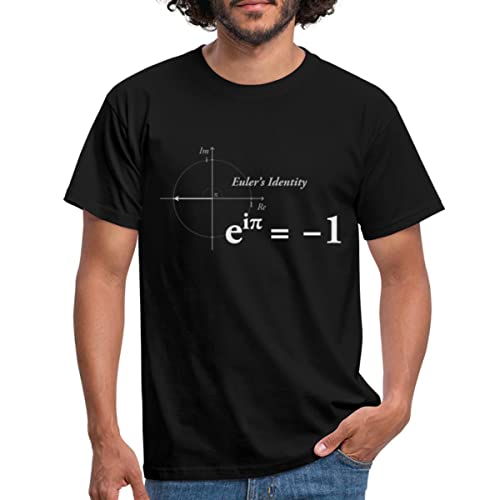 Spreadshirt Euler Identität Mathe Formel Konstanten Pi Zahl Männer T-Shirt, L, Schwarz von Spreadshirt