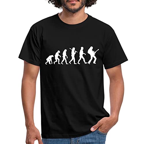 Spreadshirt Evolution Rock E-Gitarre Männer T-Shirt, M, Schwarz von Spreadshirt