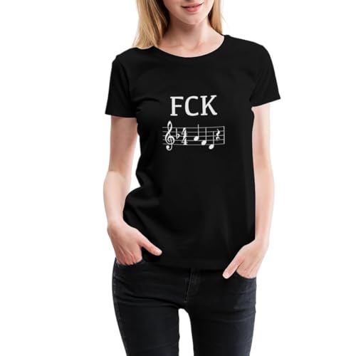 Spreadshirt FCK AFD Noten Anti AFD Statement Frauen Premium T-Shirt, S, Schwarz von Spreadshirt